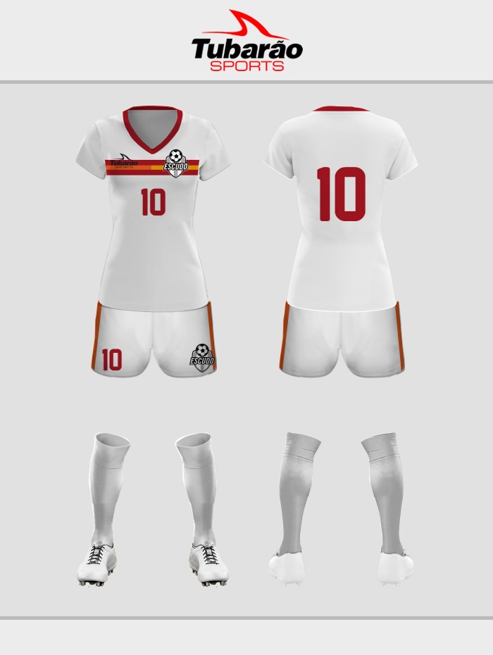 Simulador de uniformes de futebol feminino, modelos de jogos de